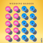 Bride & Groom Team Badges