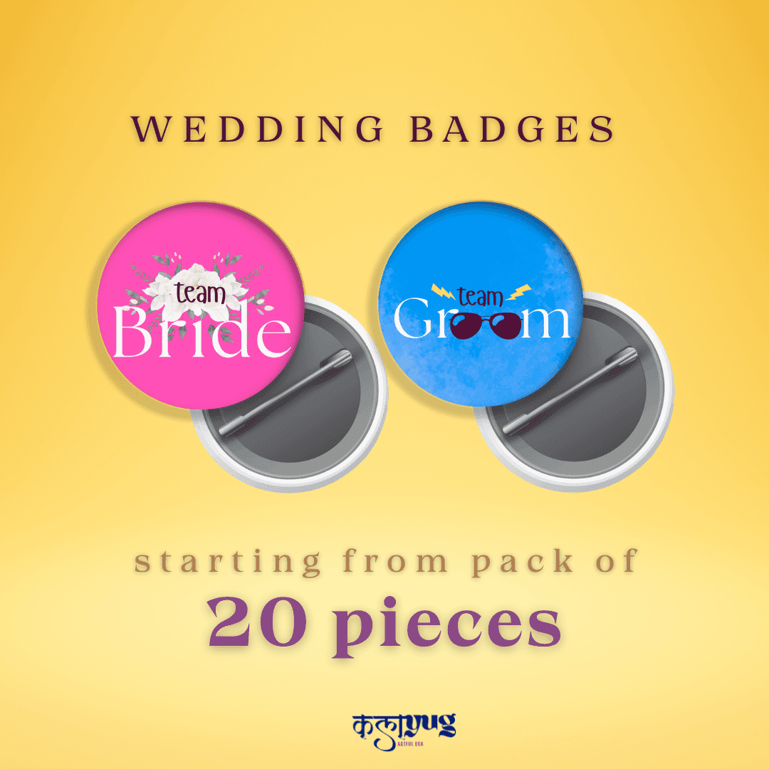 Bride & Groom Team Badges